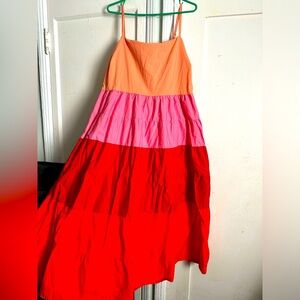 English Factory Sorbet Color Maxi Dress Size Ixl